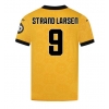 Camisa de Futebol Wolves Jorgen Strand Larsen #9 Equipamento Principal 2025-26 Manga Curta Camisa de Futebol Wolves Jorgen Strand Larsen #9 Equipamento Principal 2025-26 Manga Curta
